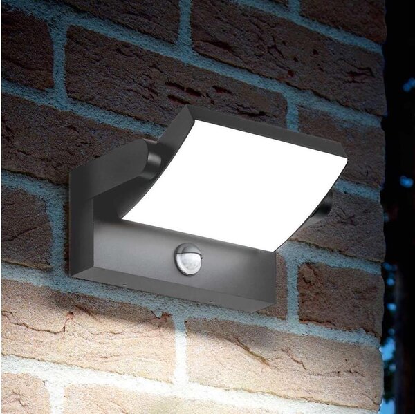 Ideal Lux - LED Vonkajšie nástenné svietidlo so senzorom LED/21W/230V antracit