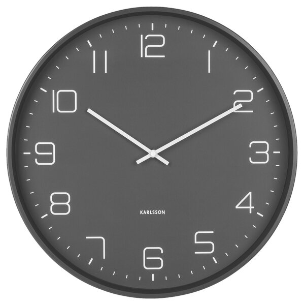 NÁSTENNÉ HODINY čierna 40/40/4,5 cm Karlsson - Hodiny, Online Only