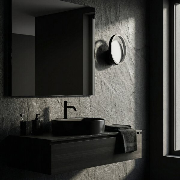 Toolight Toolight, LED nástenné svietidlo 21 cm, 8W, 500lm, APP1915-W, čierna, OSW-66061