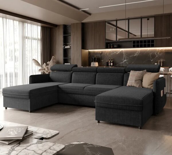 Čalúnená sedačka DEREK v tvare U