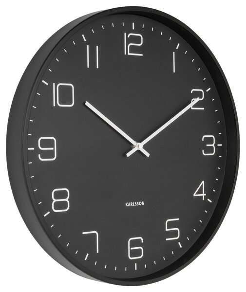 NÁSTENNÉ HODINY čierna 40/40/4,5 cm Karlsson - Hodiny, Online Only