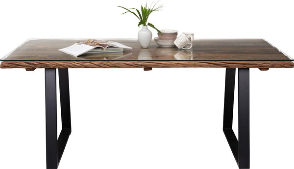 JEDÁLENSKÝ STÔL, prírodná farba, čierna, 190/95/76 cm Ambia Home - Stoly