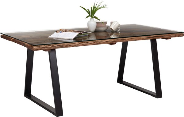 JEDÁLENSKÝ STÔL, prírodná farba, čierna, 190/95/76 cm Ambia Home - Stoly