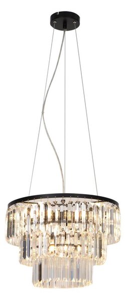 Zuma Line P17127-4 - Luster na lanku TIFANNY 4xE14/40W/230V čierna