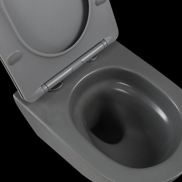 Invena Tavro, závesná misa 490x360x350 mm + WC sedadlo, QFS, šedá, INV-CE-71-007-Y