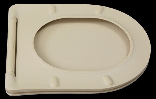 Invena Tavro, závesná misa 490x360x350 mm + WC sedadlo, QFS, béžová-cappuccino, INV-CE-71-008-Y