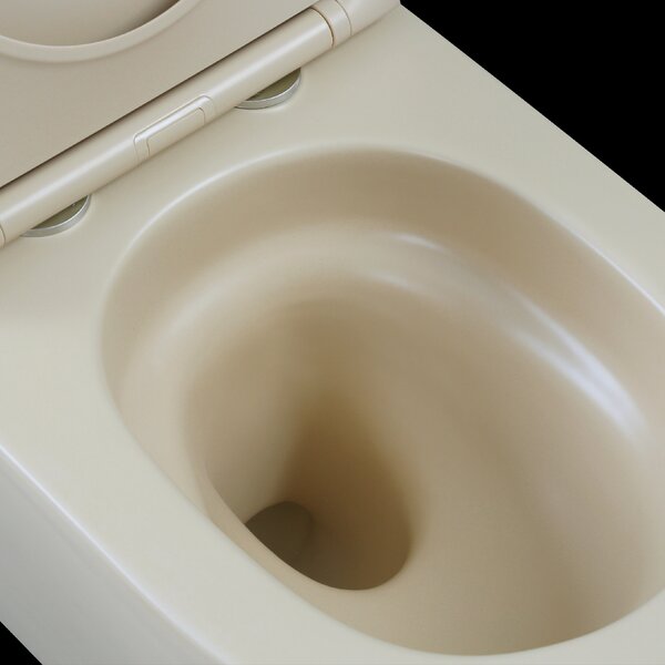 Invena Tavro, závesná misa 490x360x350 mm + WC sedadlo, QFS, béžová-cappuccino, INV-CE-71-008-Y
