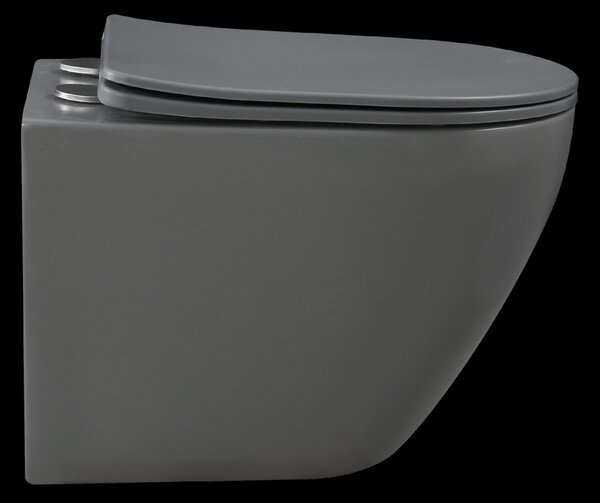 Invena Tavro, závesná misa 490x360x350 mm + WC sedadlo, QFS, šedá, INV-CE-71-007-Y