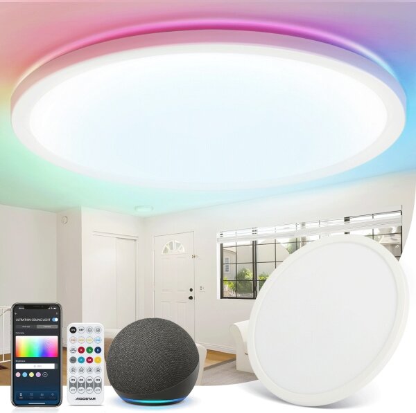 Brilagi - LED RGBW stmievateľné stropné svietidlo VIBE LED/24W/230V 3000-6500K biela + diaľkový ovládač