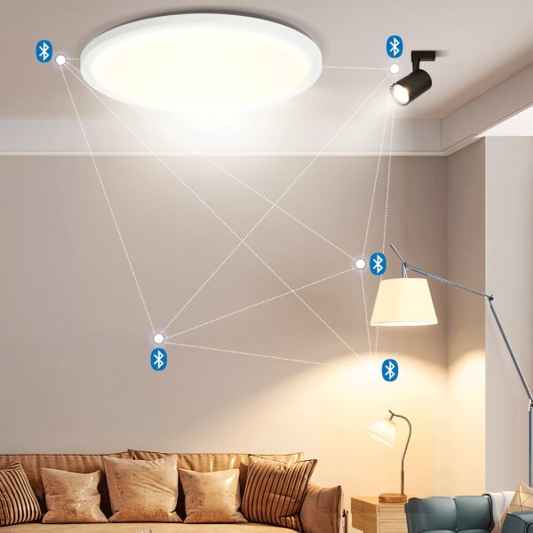 Brilagi - LED RGBW stmievateľné stropné svietidlo VIBE LED/24W/230V 3000-6500K biela + diaľkový ovládač