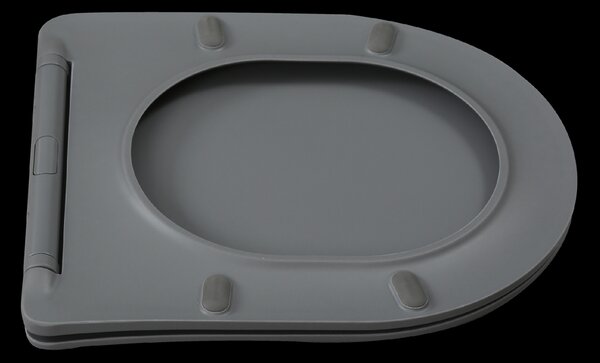Invena Tavro, závesná misa 490x360x350 mm + WC sedadlo, QFS, šedá, INV-CE-71-007-Y