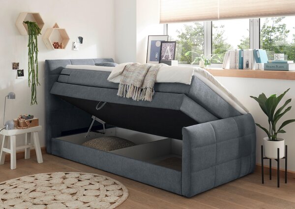 BOXSPRINGOVÁ POSTEĽ, 100/200 cm, antracitová MID.YOU - Postele, Online Only