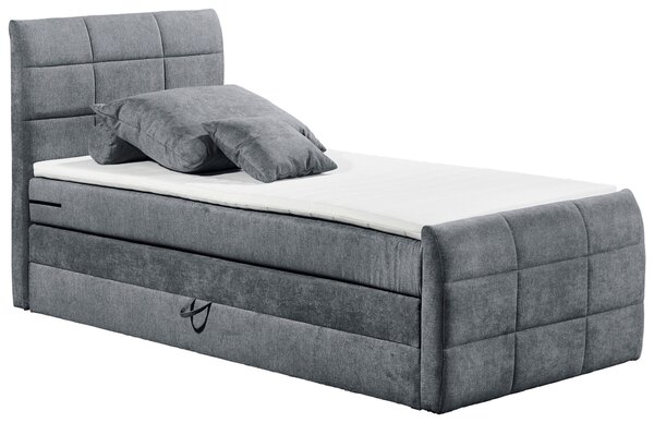 BOXSPRINGOVÁ POSTEĽ, 100/200 cm, antracitová MID.YOU - Postele, Online Only