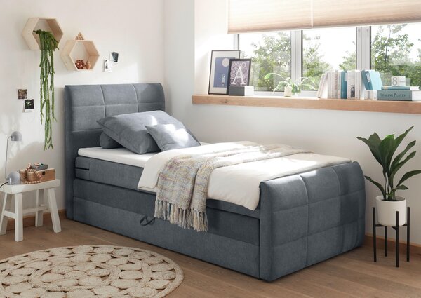 BOXSPRINGOVÁ POSTEĽ, 100/200 cm, antracitová MID.YOU - Postele, Online Only