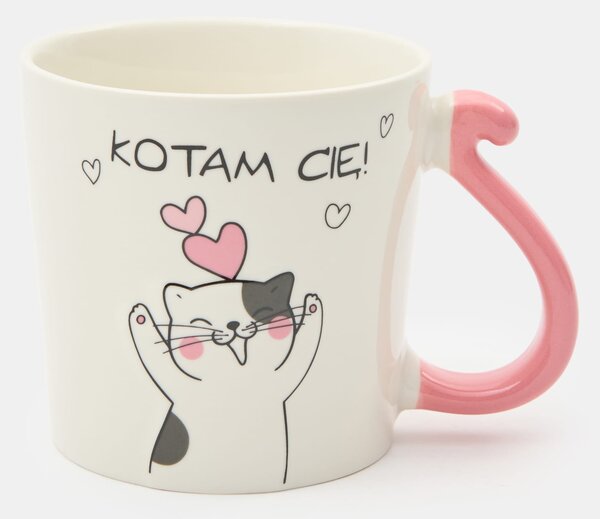 Sinsay - Hrnček s mačacím motívom a nápisom - viacfarebná