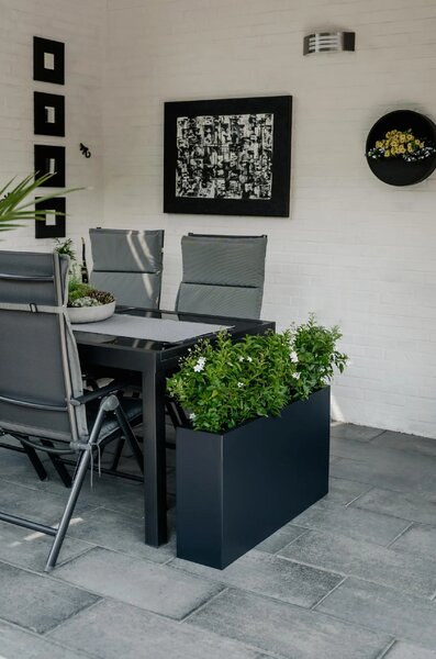 Kvetináč ELEMENTO SLIM, sklolaminát, šírka 90 cm, antracit