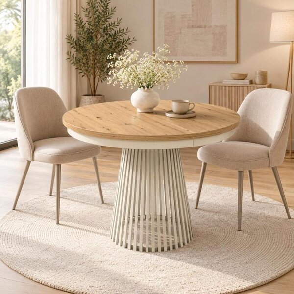 Moderný rozkladací stôl DEMI 100 - 180 cm Farba: Alpská biela