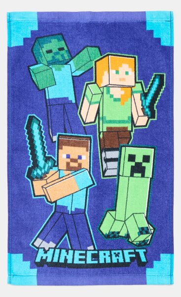 Sinsay - Bavlnený uterák Minecraft - modrá
