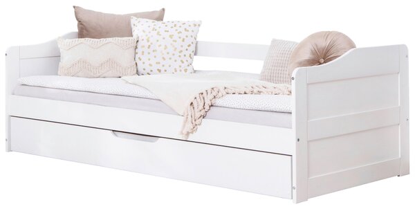 POSTEĽ S VÝSUVNÝM LÔŽKOM, 90/200 cm biela MID.YOU - Detské izby, Online Only