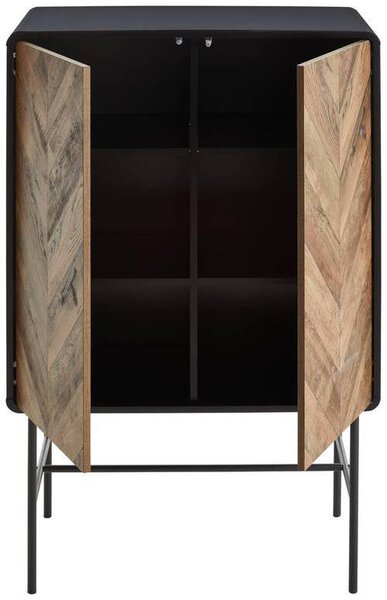 KOMODA, čierna, farba duba, 80/122/40 cm MID.YOU - Komody, Online Only