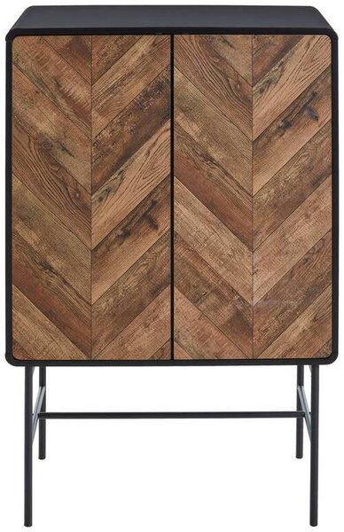 KOMODA, čierna, farba duba, 80/122/40 cm MID.YOU - Komody, Online Only