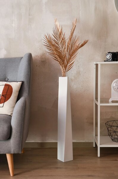 Váza HYDRON, sklolaminát, výška 80 cm, biely