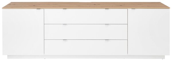 NÍZKA KOMODA, biela, dub artisan, 240/77/44 cm MID.YOU - Komody, Online Only