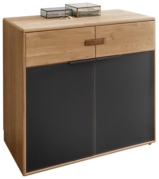 KOMODA, dub, antracitová, dub bianco, 100/89/44 cm Linea Natura - Komody