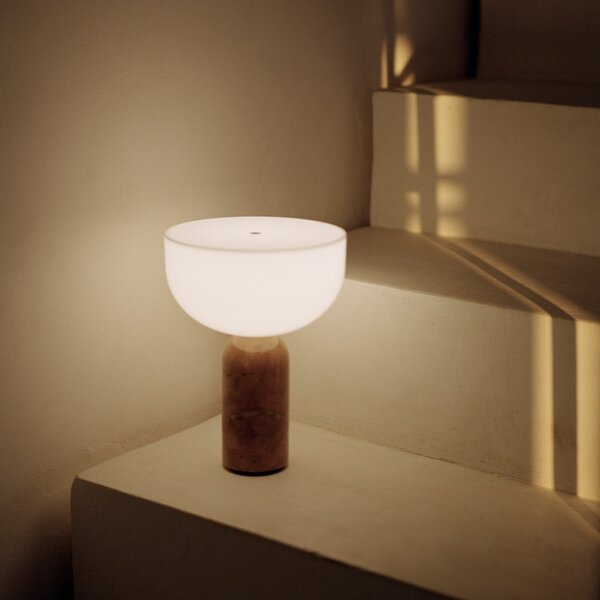 Prenosná lampa Kizu, Rosso Levanto Marble – New Works