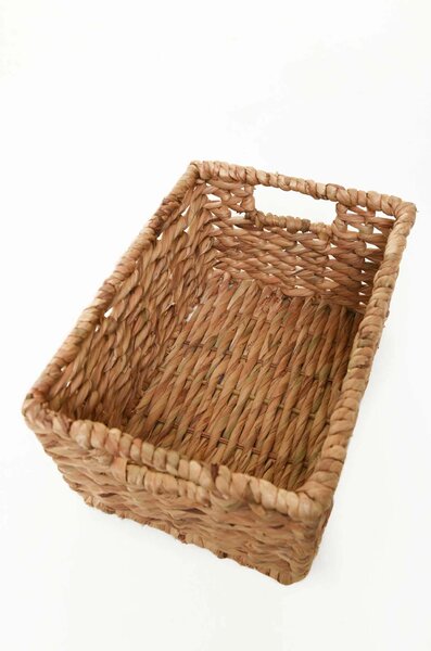 Policový kôš CESTERO, vodný hyacint, 34x24x18 cm, natur