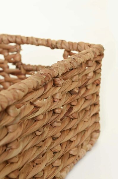 Policový kôš CESTERO, vodný hyacint, 34x24x18 cm, natur