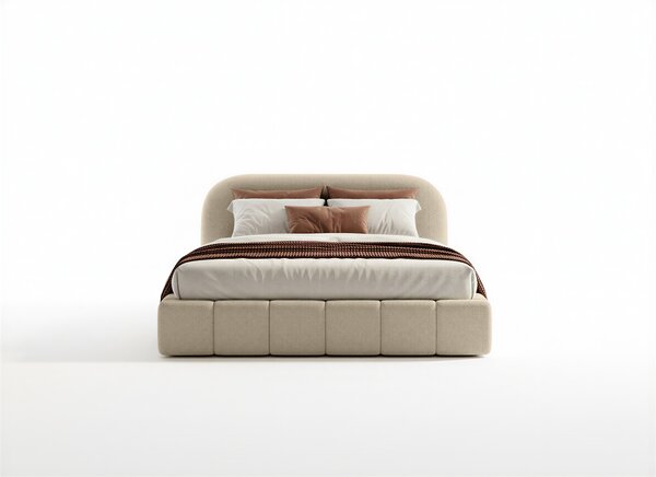 Moderná čalúnená posteľ LORANDO SLIM 140 x 200 v látke Quelle