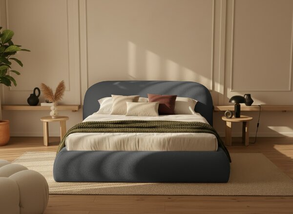Moderná čalúnená posteľ ZAINAB 140 x 200 v látke Quelle