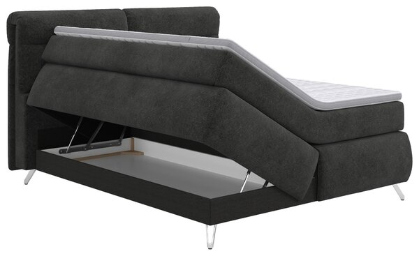 BOXSPRINGOVÁ POSTEĽ, 180/200 cm, antracitová Welnova - Postele