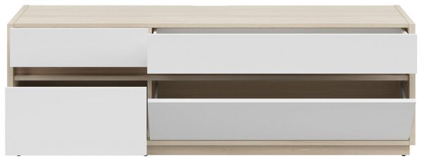 SKRINKA POD TV, biela, farba duba, 173,5/58,2/42 cm Hom`in - TV nábytok