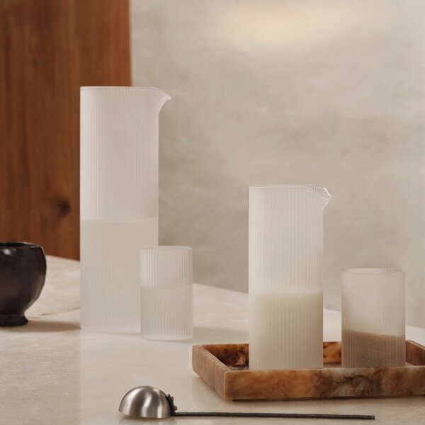Poháre na červené víno Ripple, Frosted, sada 2 kusov – Ferm Living