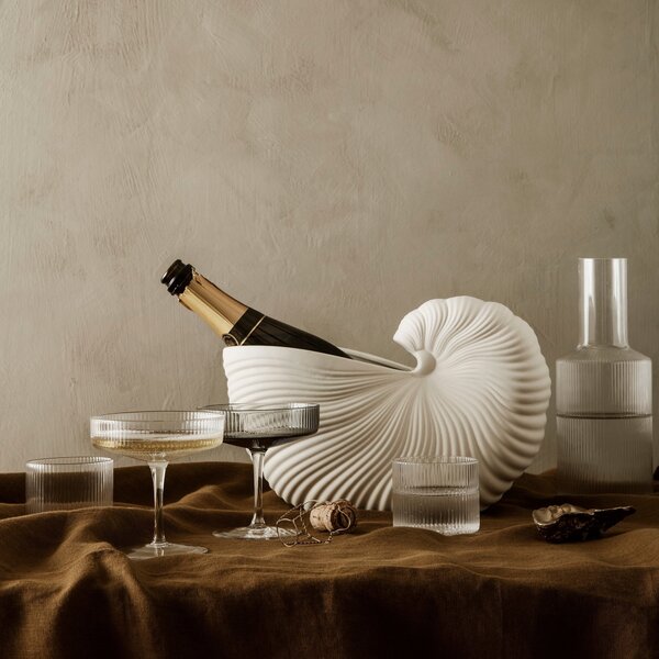 Poháre na červené víno Ripple, Frosted, sada 2 kusov – Ferm Living