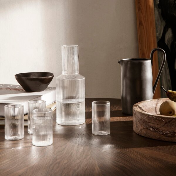 Poháre na červené víno Ripple, Frosted, sada 2 kusov – Ferm Living