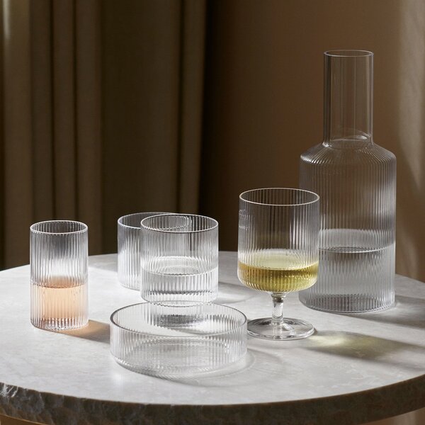 Poháre na červené víno Ripple, Frosted, sada 2 kusov – Ferm Living