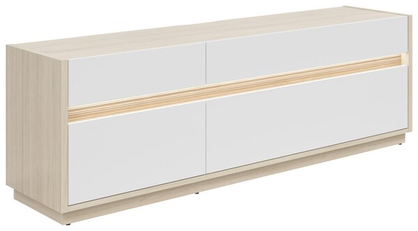 SKRINKA POD TV, biela, farba duba, 173,5/58,2/42 cm Hom`in - TV nábytok
