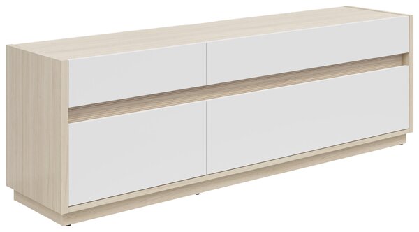 SKRINKA POD TV, biela, farba duba, 173,5/58,2/42 cm Hom`in - TV nábytok