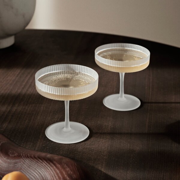 Poháre na červené víno Ripple, Frosted, sada 2 kusov – Ferm Living