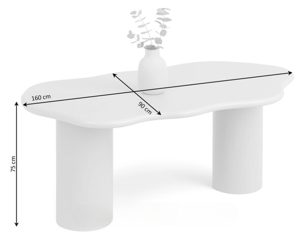 Moderný jedálenský stôl XUAN 160cm béžový