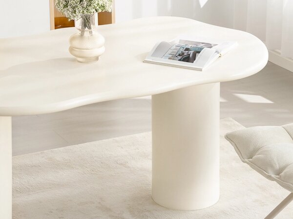 Moderný jedálenský stôl XUAN 160cm bielo - krémový
