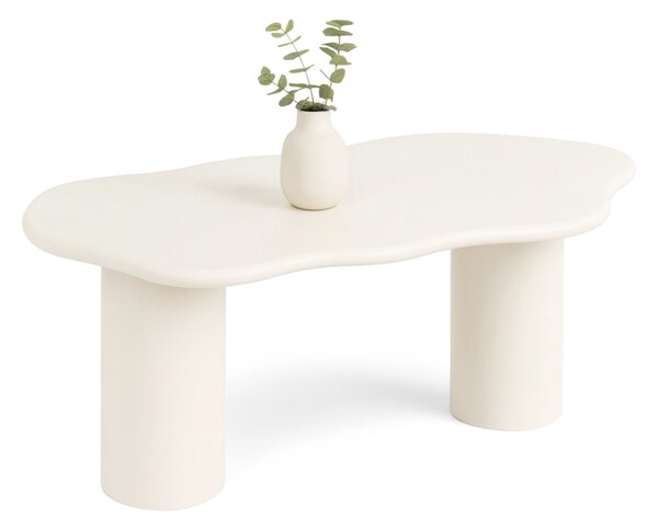 Moderný jedálenský stôl XUAN 160cm bielo - krémový