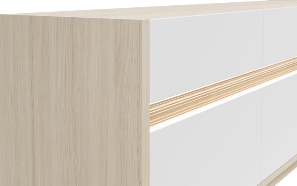 SKRINKA POD TV, biela, farba duba, 173,5/58,2/42 cm Hom`in - TV nábytok