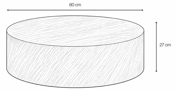 Okrúhly konferenčný stolík PERON 80 cm dubová dyha