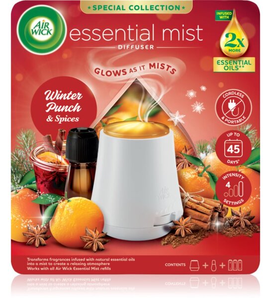 Air Wick Essential Mist Winter Punch & Spices aróma difuzér s náplňou + batérie 20 ml