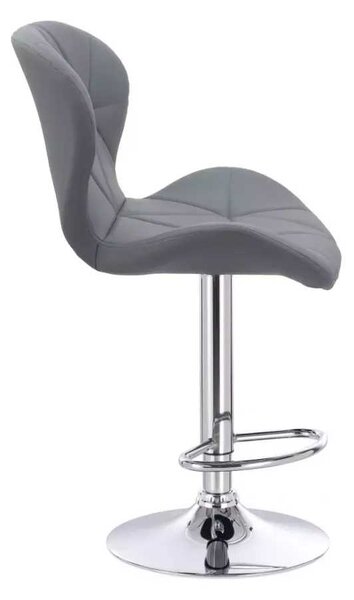 LuxuryForm DESIGN Barová stolička LIVIO na striebornom tanieri - šedá