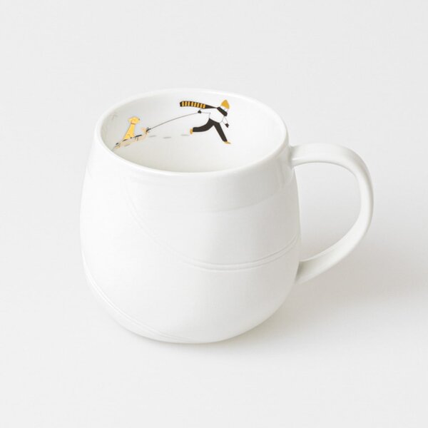 Porcelánový hrnček Dog sled 350 ml